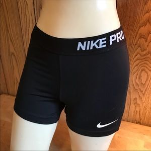 Nike Pro Black Spandex Shorts Size Medium